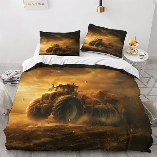 Ensemble housse couette tracteur microfibre coton haute qualité - 4