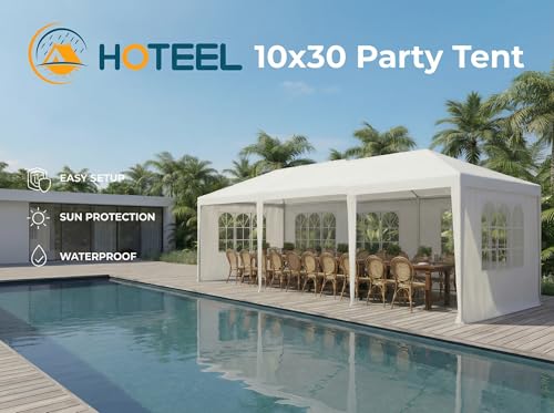 HOTEEL 10x30 FT Party Tent Outdoor Canopy Tents for Parties with 8 Removable Sidewalls, Carpas para Fiestas Waterproof for Gazebo Large Backyard Shelter Patio Wedding Events BBQ by Hoteel - Image 8