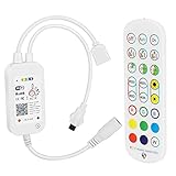 【Controle sus luces de tira en su teléfono】 No se requiere un concentrador. Descargue la aplicación "Magic Home Pro" de Google Play o la tienda de aplicaciones. Registre una cuenta, luego conecte este controlador a sus luces de tira y enciéndalo. Abra la aplicación, toque "+" en la esquina superior derecha, elija "Agregar dispositivo" y luego siga los consejos para configurar el controlador. Después de configurarlo, puede controlar sus luces con su teléfono.