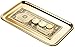 IMEEA Small Gold Vanity Tray Rectangle Satinless Steel Little Jewelry Tray Bathroom Tray Storage Organizer Makeup Cosmetic Organizer Trays, 8 x 4.6 inch