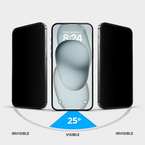 Image of POPIO Xtreme Privacy Pack of 2 Tempered Glass for iPhone 13 /13 Pro / 14 / 16e / 17e | 9H Hardness, Edge-to-Edge Coverage, Anti-Scratch, Anti-Spy
