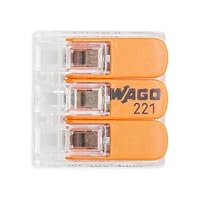 WAGO 221 Serie – 50x 3-Leiter Verbindungsklemmen in Kartonbox