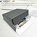 Lineco Museum Archival Storage Box, 9.75x12.75x3 in. Drop Front Design. Acid-Free with Metal Edge. Organize Photos, Pictures, Prints, Documents, Crafts, DIY. Gray, 2 Pack