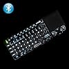 Rii Mini Bluetooth Keyboard with Touchpad,Built in Laser Pointer,Backlit Remote Control Portable Wireless Keyboard Mini for Smartphone/PC/Laptop/Tablets/Windows/Mac/Android/TV/Xbox/PS3. X1-BT