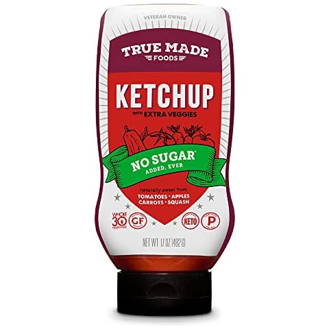 True Made Foods, No Added Sugar Vegetable Ketchup Squeeze, 17 Oz Cover