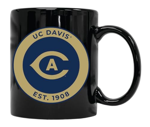 R and R Imports UC Davis Aggies 12 oz Black Ceramic Coffee Mug Officially Licensed Circle Design Single