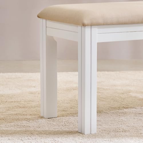 Image of Home Centre | Montoya | Solid Wood | Dining Benches | White | 1 Year Warranty