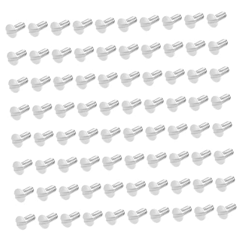 jojofuny 200pcs White Milled Slot Screws for Wall Plates Replacement Screws for Outlet Covers for Electrical Projects and Handyman Tool Kits
