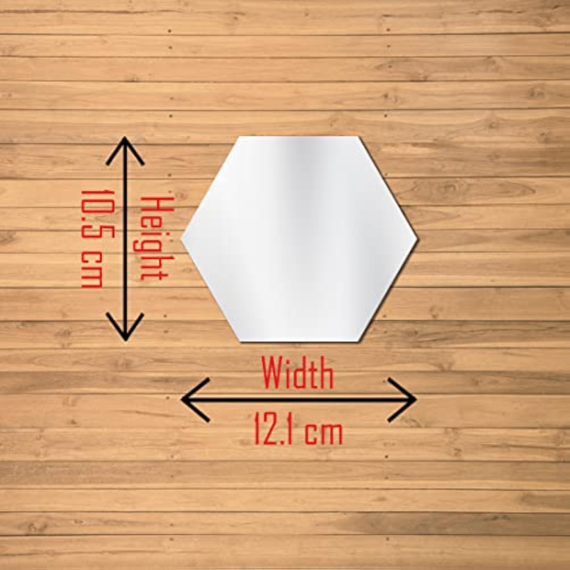 Hexagonal Silver Wall Decor 3D Acrylic Mirror Stickers
