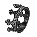 Oakky Men's Vintage Royal King Crown Ring Stainless Steel Cross Band 4 Colors, Black Size 9