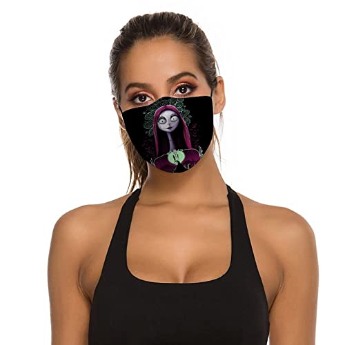 5Pcs Halloween Face Cover Mask With 10 Filters Bandana Adjustable Reusable Windproof Dustproof Balaclava For Men Women Adults #TOP3