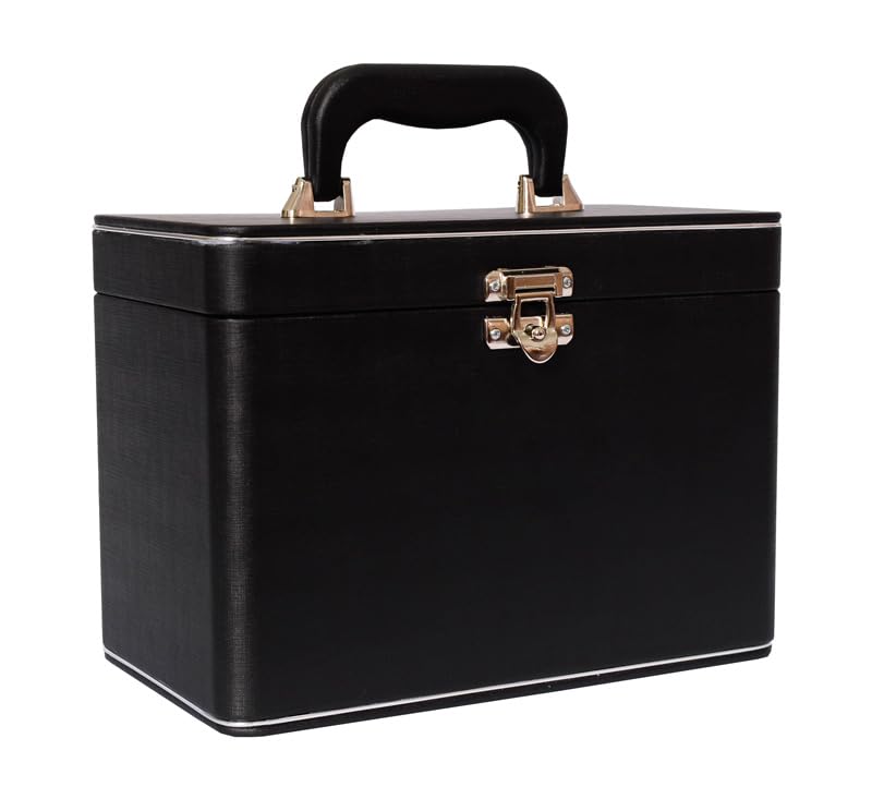 Maleta para 600 Fotos 6 Álbuns fotográficos 10x15 DUNY PRETO Adulto Baú Box Luxo