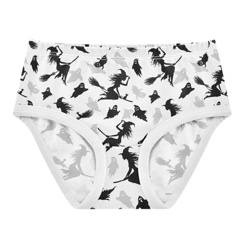 Little Girl Underwear Toddler Panties Kids Undies Halloween Witch Ghost Soft Cotton Briefs 2T-8Y