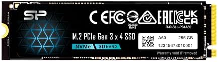 Silicon Power 256GB NVMe M.2 PCIe Gen3x4 2280 SSD (SP256GBP34A60M28)