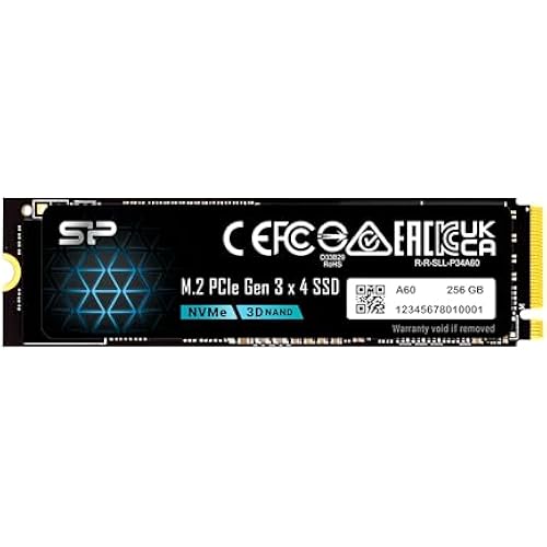Silicon Power 256GB NVMe M.2 PCIe Gen3x4 2280 SSD (SP256GBP34A60M28)