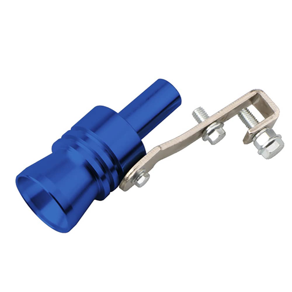 Turbo Sound Whistle tłumik uniwersalny tłumik ze stopu aluminium, do samochodu, motocykla, ciężarówki, hulajnogi, rury wydechowej Turbo Sound Simulator, niebieski XL