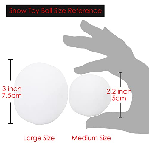 Cyberdyer Snow Toy Balls For Indoor Or Outdoor Play - Safe, No Slush, No Mess - Snow Plush Balls Fun For Kids & Adults Anytime (Pack Of 20 White, Medium Size 2'') #TOP1