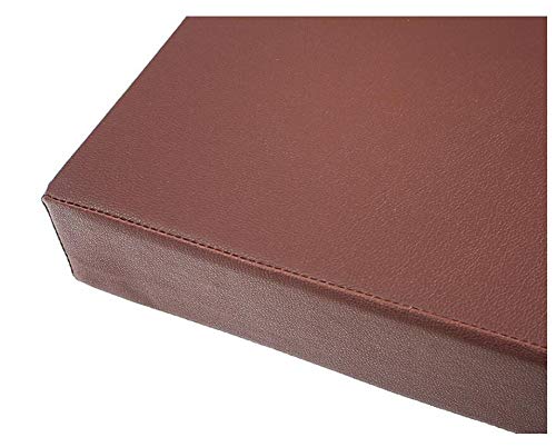 Coussin de banc rectangulaire marron 40x40x5 cm pour terrasse