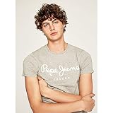 Pepe Jeans Mężczyźni Original Stretch N T-Shirt, Grey Marl, XS