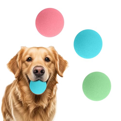 Pelota de goma para perros, 3 unidades, 4 cm, indestructible, pelota de goma para entrenamiento, pelota para perros, cachorros, gatos, juguetes interactivos, juguetes para perros pequeños, juguetes