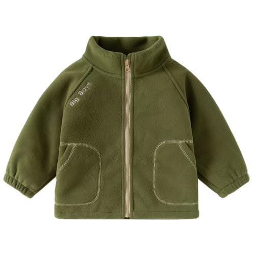 Kids Boys Zipper Jacket Fleece Coat Warm Winter Outwear