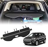 Vesul Updated Version Black Tonneau Cover Retractable Rear Trunk Cargo Luggage Security Shade Fits on Ford Escape 2013-2018 2019(With Open Handle and Extra Canvas Cover)