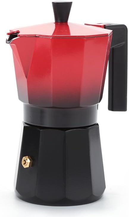 Aluminum Espresso Stove Machine 4 Cup Double Valve High Pressure Stove Espresso Maker Mocha Pot Make Real Italian Hand Rough Coffee