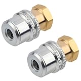 2stk Lock-On Luftventil, 1/4 FNPT Geschlossener Reifenanschluss für Reifendruckmesser und Luftkompressor