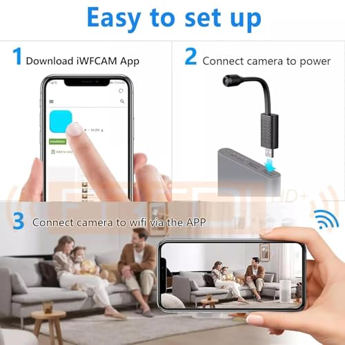 Image of FREDI HD PLUS WiFi Power Camera | 1080p Full HD | 32 GB Inbuilt or Support | 24x7 Plug-in Recording | Live View on Mobile & Laptop (WiFi MINI USB W11 Camera-Support 32 GB SD Card)