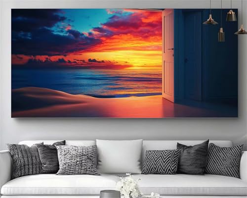Canevas Point de Croix Paysage Coucher du Soleil 5D DIY Adulte XXL