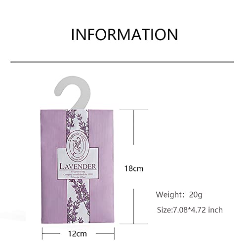 WDEC 15*20g Lavender Sachets With Hanging Sachets For Wardrobe Closet Room Wardrobe Bathroom Cart, Aromatherapy Bag - Image 2