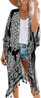 hejiagongsi Kimonos for Women Beach Cover up Kimono Cardigans Beach Coverups for Women UK Women's Swim Cover Ups