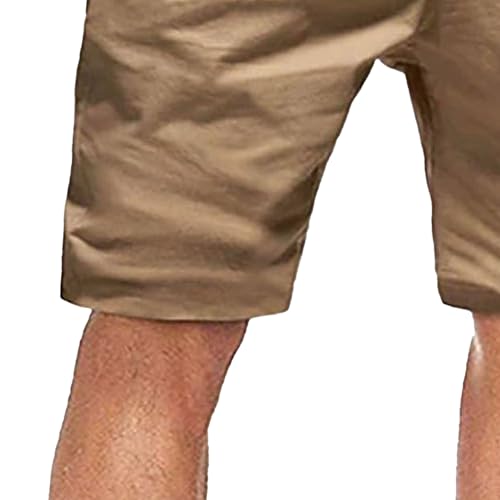Shorts cargo para hombre con cintura elástica y cordón miniatura 5