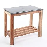 Madera de Teca lavabo con bandeja de piedra natural 80 x 50 x 76 cm