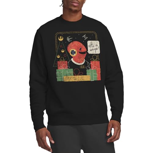 Star Wars Retro Christmas Admiral Ackbar Wrap Trap Unisex Sweatshirt Black X-Large