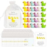 Artreeiger 30 Sets Inspirational Gift Include You're Ducking Great Cards Thank You Gifts Funny Cards Mini Resin Ducks Organza Bags Bulk for Students Coworkers Employee Appreciation Gifts Pocket Favors