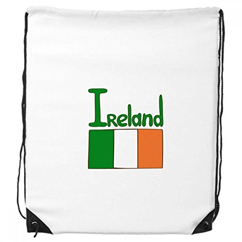 Dello Zaino Drawstring Shopping Bags Sport Regalo Irlanda National Bandiera Modello verde