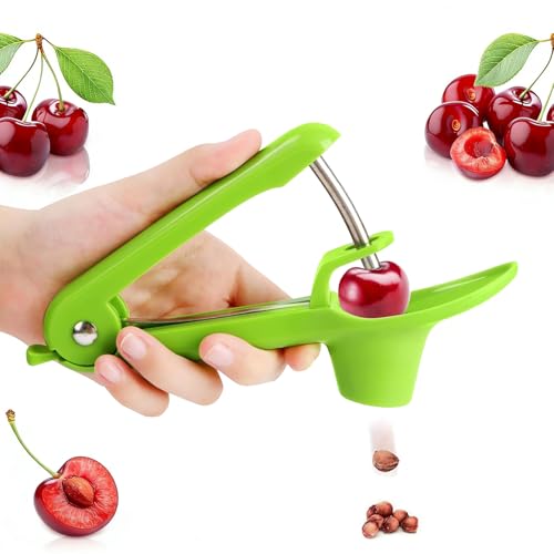 Deshuesador de Cerezas, Manuales Despepitadoras de Cerezas, Descorazonador de Cereza, Removedor de Huesos de Cereza de Acero Inoxidable, para Deshuesar Rápidamente Frutas y Bayas