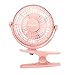 Easyacc Clip Ventilator 720° Drehung Schreibtisch Mini Lüfter丨USB Tischventilator Tragbarer Ventilatoren für Haus Büro Schlafzimmer und mehr - Rosa