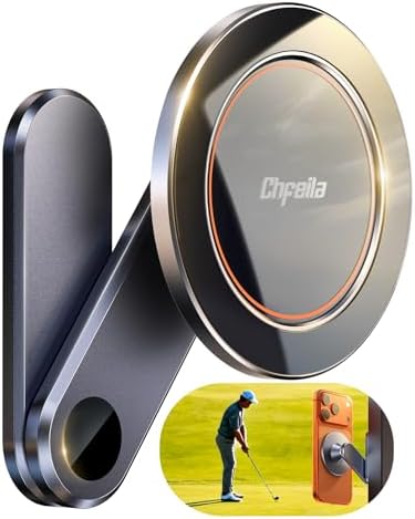 Golf Gifts for Fathers Day, Chfeila Alloy Magnetic Golf Cart Phone Holder for iPhone [Strong Magnet] Dad Gifts for Fathers Day, Birthday Gift for Men Husband Him Boyfriend Grandpa From Daughter & Wife
