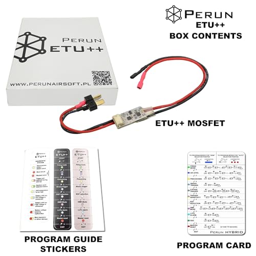 Image of Perun Mosfet Upgrade for AEG Airsoft Rifle V2 Tokyo Marui Gearbox V3, G&G ETU Gearbox, Krytac Kriss Vector, VFC G28 /HK417 Gearboxes, and HPA Systems - Programmable Fire Modes, Precocking, DMR Mode