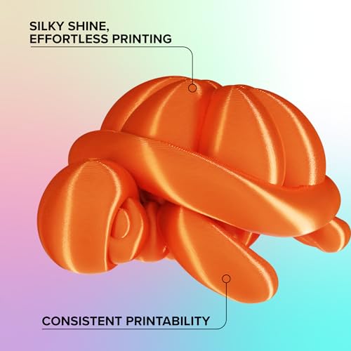 Image of Polymaker Panchroma Silk PLA Filament 1.75mm for 3D Printing, 1kg, Orange | Neatly Wound, High-Gloss Finish PLA, Easy Print & Smooth Feeding, Compatible with Bambu Lab & Most 3D Printers