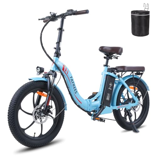 Fafrees Bicicleta Eléctrica F20-Pro, 20 Pulgadas Plegable Bicicleta Urbana Eléctrica, 250 W Fatbike, 18ah Batería, Rango De 70-130 Km, E-Mtb Unisex Adultos Lago Azul Fafrees Bicicleta Eléctrica F20-Pro, 20 Pulgadas Plegable Bicicleta Urbana Eléctrica, 250 W Fatbike, 18ah Batería, Rango De 70-130 Km, E-Mtb Unisex Adultos Lago Azul