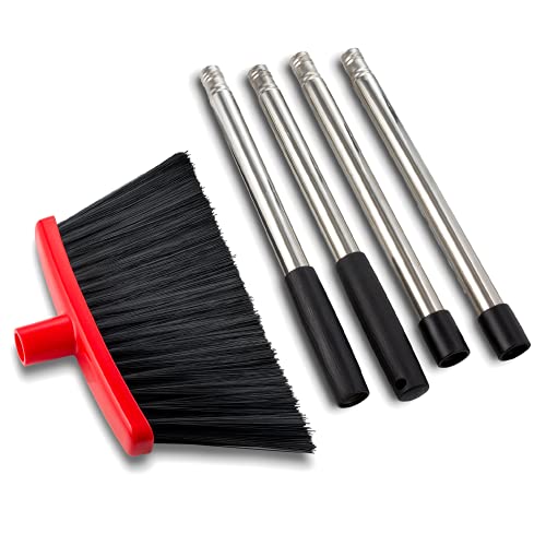 Broom Strongest 80% Heavier Duty - Outdoor Broom Indoor Broom, Angle Broom With Extendable Broomstick For Easy Sweeping - Easy Assembly & Durable, Great Use For Home Kitchen Room Office Lobby Floor #TOP7