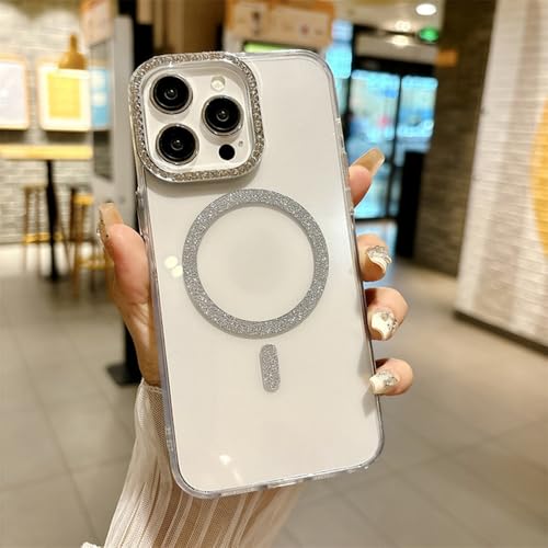 Coque iPhone 14 Pro Max diamants strass argent pour look chic