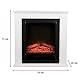 Classic Fire Lugano Elektrokamin mit Heizung – Elektroheizung 1800W - Kaminofen mit Heizung, Schalttafel und Timer - Elektroherd mit LED-Flammen - Freistehend - Weiß