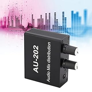 2 in 2 Out Mini Mixer Audio Line Mixer Scheda Audio Console Musicale Power Stereo con Adattatore di Alimentazione