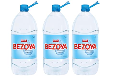 Bezoya - Pack de 3 unidades Garrafa 5L - Agua mineral - Agua de mineralización muy débil – Total 15L