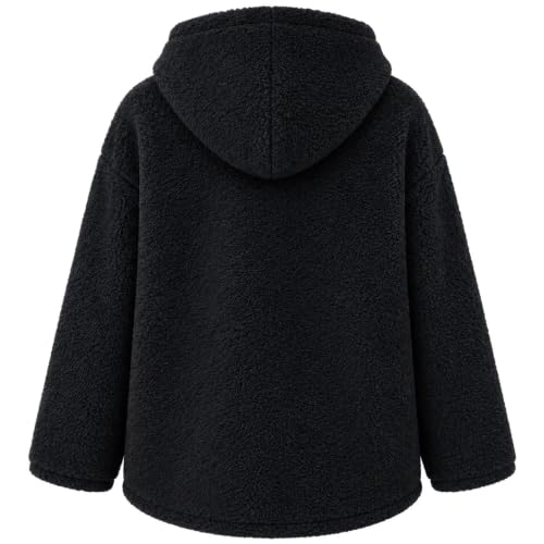 Lisgai Womens Sherpa Fleece Jacket Coats Winter Warm Fuzzy Jacket with Hood - image 6