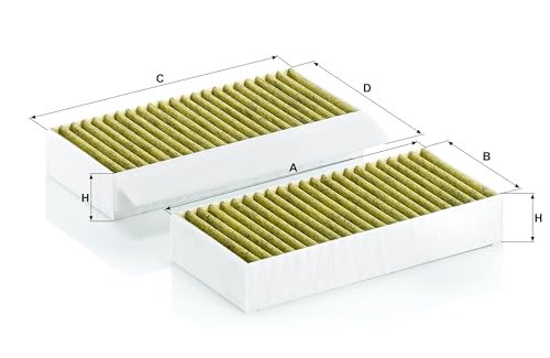 Filtro de aire de cabina premium MANN-FILTER FP 26 028-2 biofuncional para turismos 3